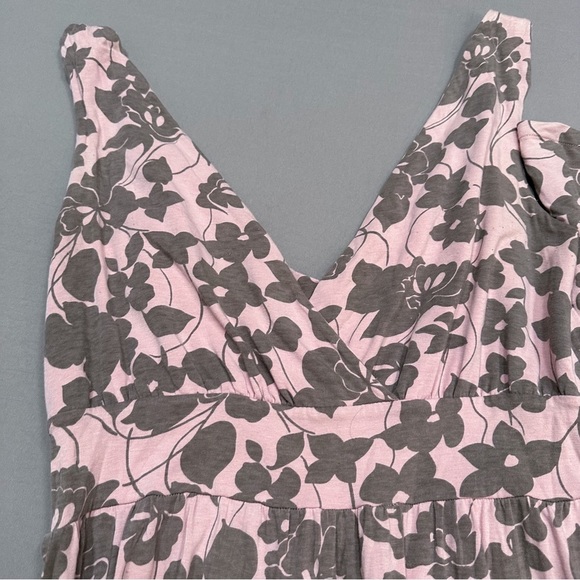 GARNET HILL soft floral pink gray maxi dress, S. - Picture 8 of 11